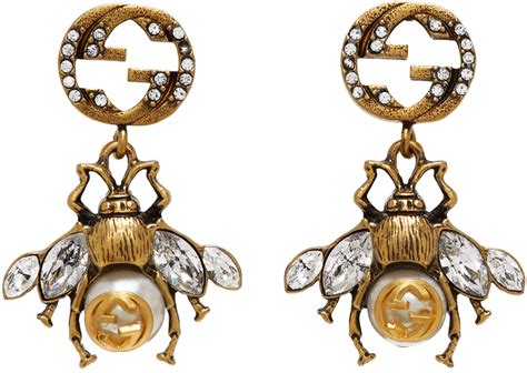 gucci earrings bee|gucci bee earrings for women.